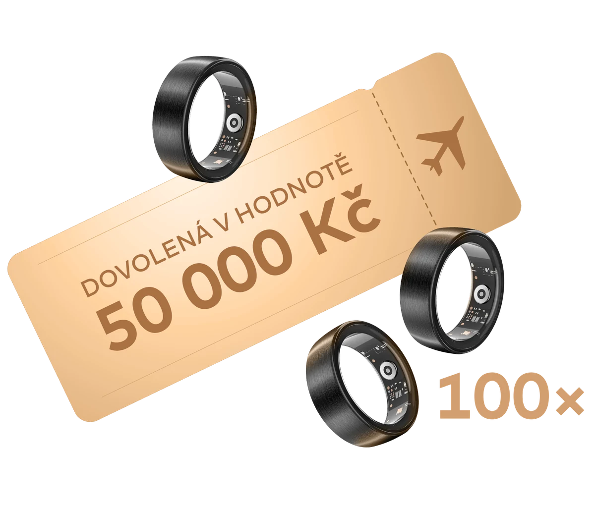 Výhry: dovolená v hodnotě 50 000 Kč a 100× chytrý platební prsten
