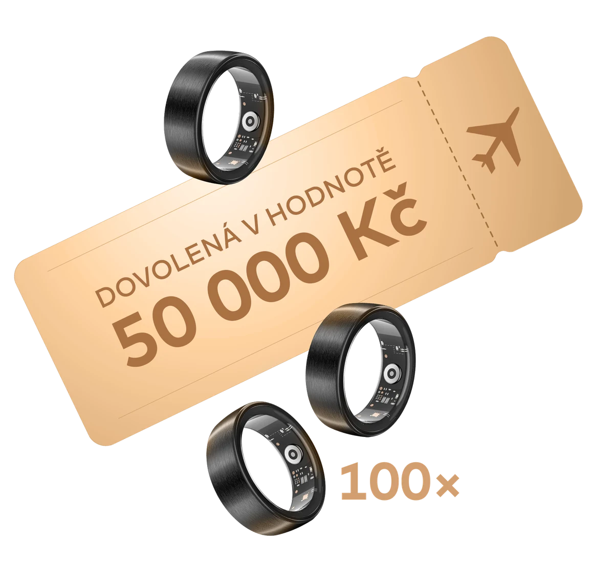 Výhry: dovolená v hodnotě 50 000 Kč a 100× chytrý platební prsten